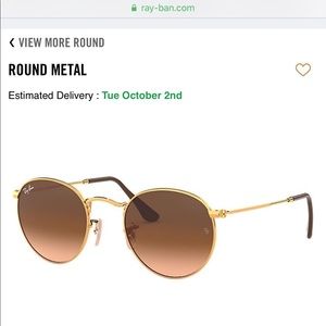 Rayban round metal sunglasses